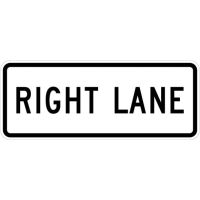 Right Lane Plaque R3-5f