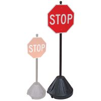 STOP sign Portable Pole 2 Rolling Sign Holder