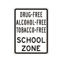S10-1 Substance Free School Zone Sign