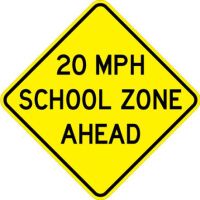 School Speed Zone Ahead S4-5a