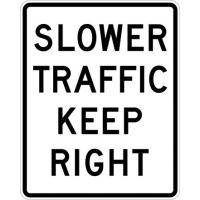 Slower Traffic Keep Right R4-3