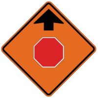 Stop Ahead Roll-Up Construction Signs W3-1-RU