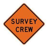 Survey Crew Roll-Up Construction Signs W21-6-RUvvv