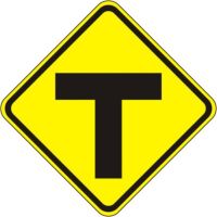T Intersection Sign W2-4