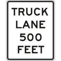 Truck Lane 500 Feet R4-6