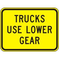 Trucks Use Low Gear Sign W7-2B