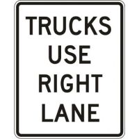 Trucks Use Right Lane Sign R4-5