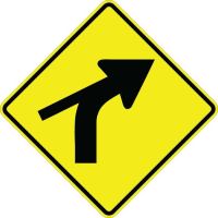 Curve Right With Side Road Sign W1-10CR