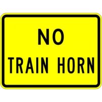 No Train Horn sign W10-9p