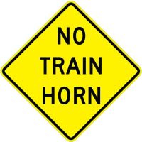 No Train Horn Signs W10-9