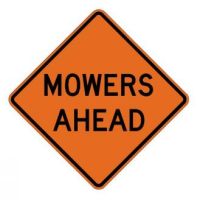 W21-8 Mowers Ahead Sign
