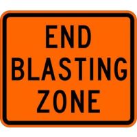 W22-3 End Blasting Zone Sign