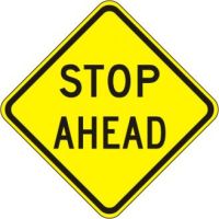 W3-1a Stop Ahead Sign
