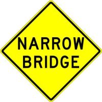 W5-2 Narrow Bridge Warning Sign