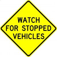 Watch For Stopped Vehicles W60