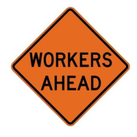 W21-1 Workers Ahead Sign
