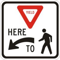 Yield to Pedestrians Here R1-5L