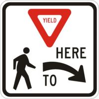 Yield to Pedestrians Here R R1-5R
